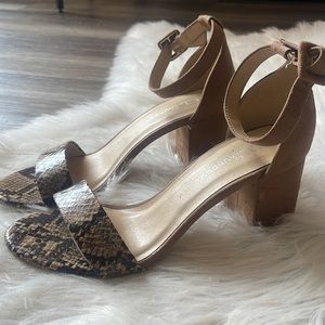 snakeskin heels from Chinese Laundry
